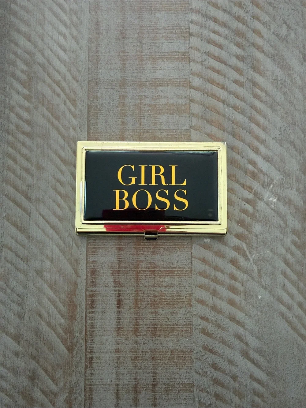 Girl Boss Gold & Black Card Holder Case